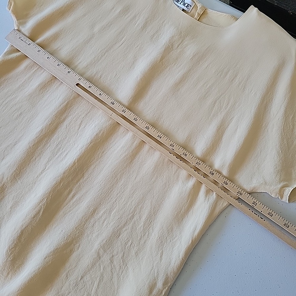 Vintage Barrie Pace Silk Blouse 12 Ivory Dolman Sleeve Elevated Chic Minimalist - Picture 6 of 10